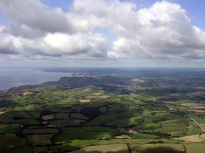 Above Chilcombe looking west beyond Bridport (John Pinchin)