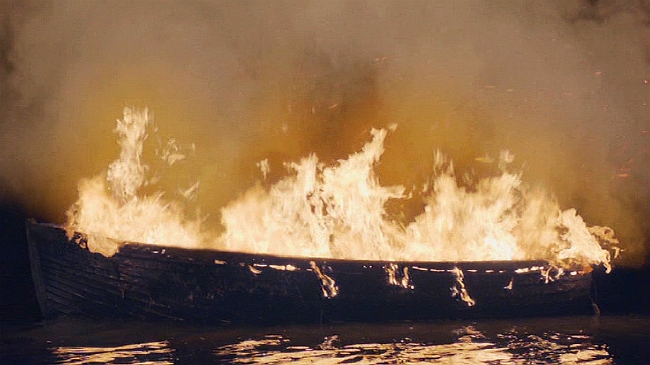 Broadchurch Burning Boat Scene