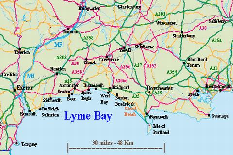 Lyme Bay Map