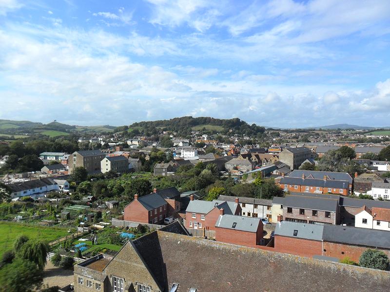 St Mary's Tower to Allington looking northwest