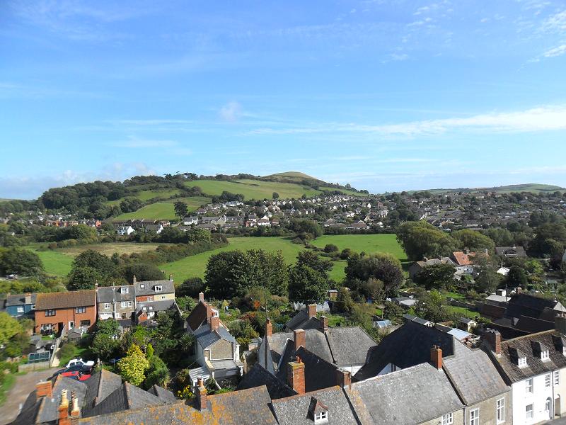 St Mary's Tower to Bothenhampton looking southeast