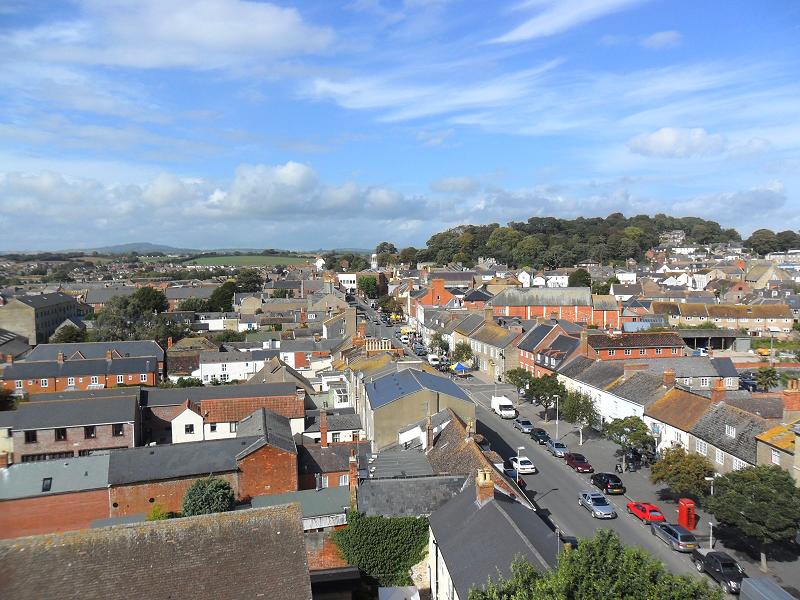 St Mary's Tower along South Street looking north