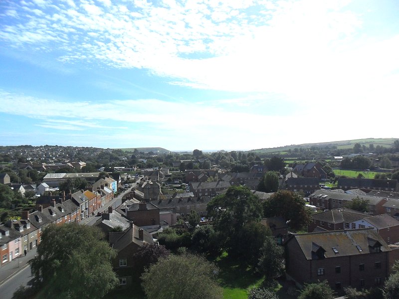 St Mary's Tower to West Bay looking south