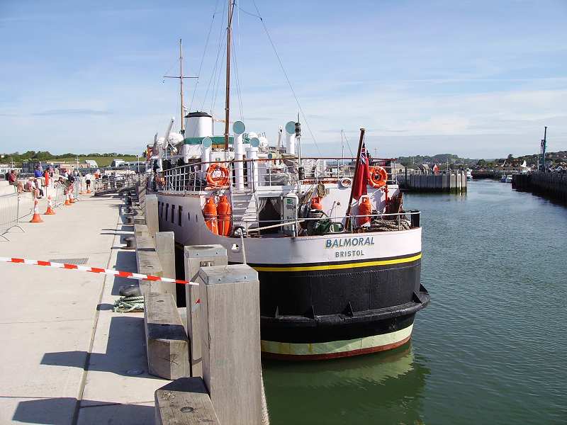 Passengers board the Balmoral