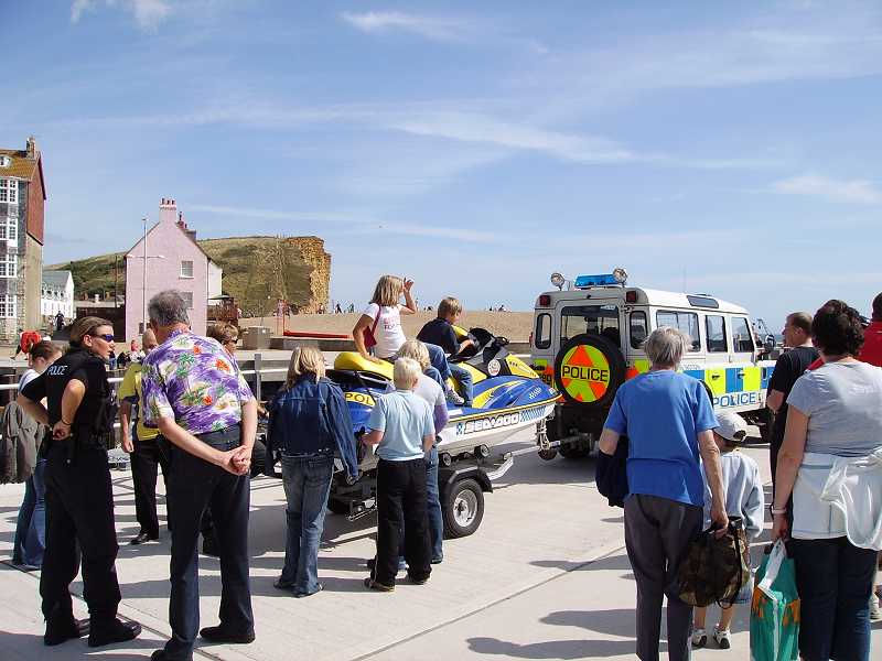Children try out the Police Jet Ski