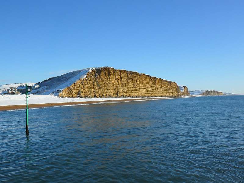 West Bay in the Snow, East Cliff