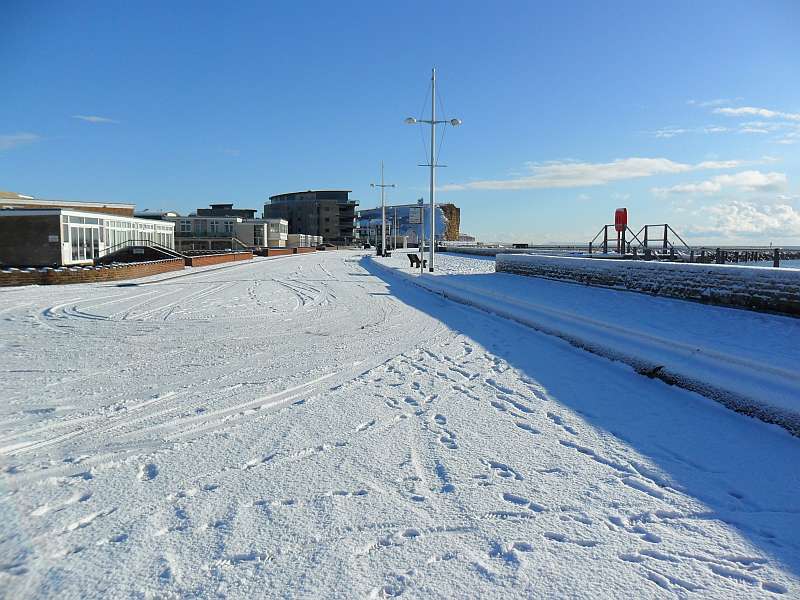 West Bay in the Snow, east along Esplanade