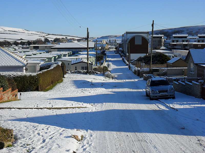 West Bay in the Snow, east along Forty Foot Way