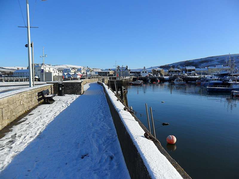 West Bay in the Snow, east around the Harbour
