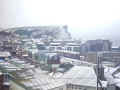 West Bay in the Snow, looking across West Bay to East Cliff