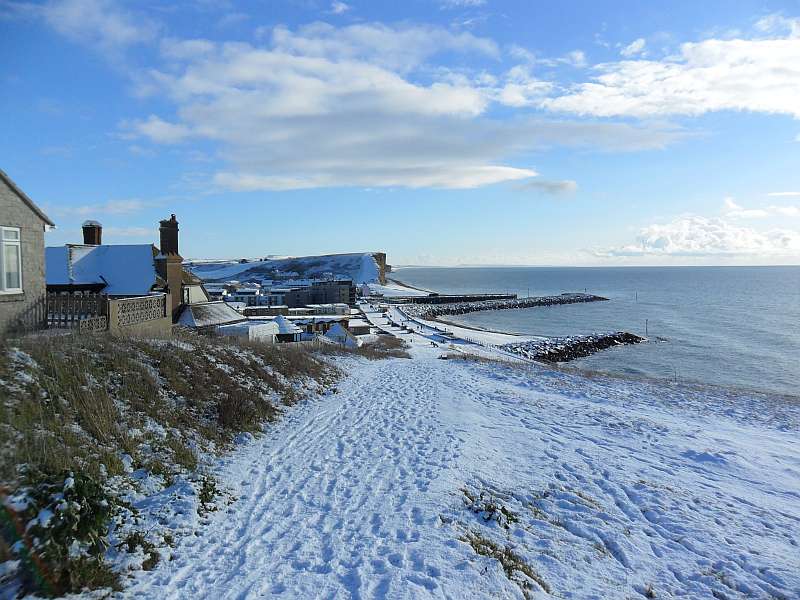 West Bay in the Snow, looking east along the Coast