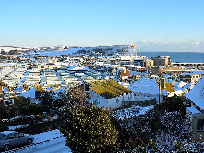West Bay in the Snow, looking over West Bay