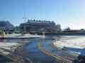 West Bay in the Snow, Pier Terrace from the Roundabout