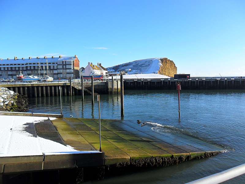 West Bay in the Snow, Slipway