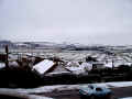 West Bay in the Snow, West Cliff, looking over Holiday Park