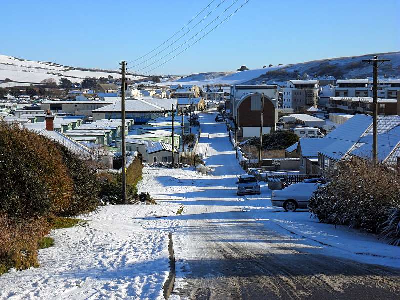 West Bay in the Snow, east over Footy Foot Way