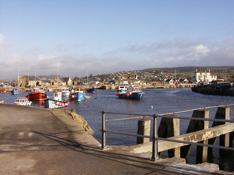 West Bay, Looking inland from the Old Harbour